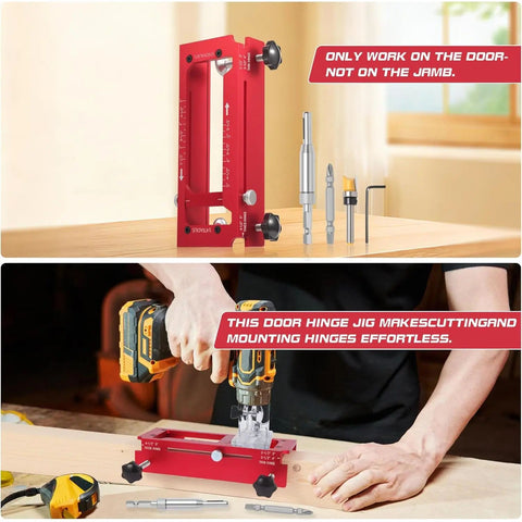 Door Hinge Jig - Adjustable Mortising Template for 2.5