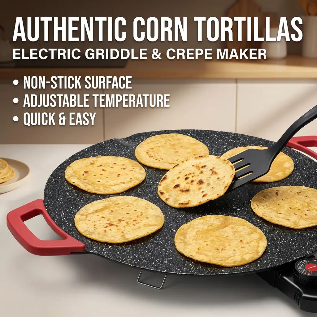 Portable Electric Korean BBQ Grill Griddle with Non-Stick Pan