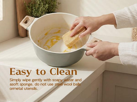 16-Piece Non-Toxic PFAS-Free Ceramic Cookware Set