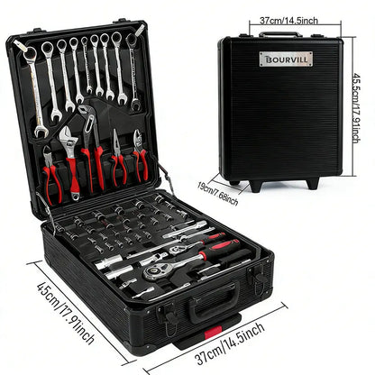 899-Piece Portable Metal Tool Set with Wheeled Cabinet